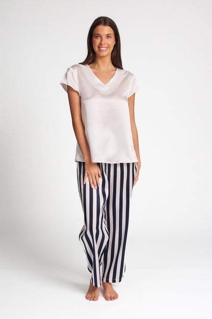Silk Cap Sleeve Top Ivory
