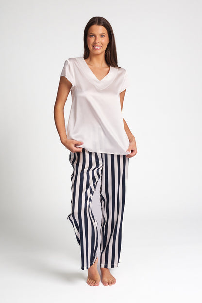 Silk Cap Sleeve Top Ivory