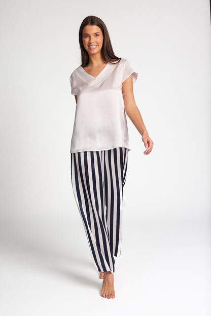 Silk Cap Sleeve Top Ivory