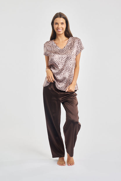 Silk Cap Sleeve Top Leopard* Special