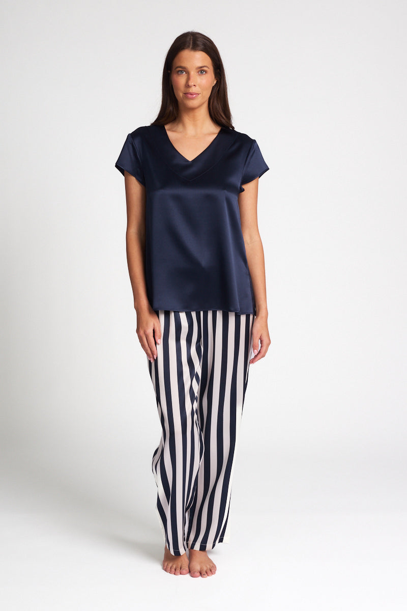 Silk Cap Sleeve Top Ivory