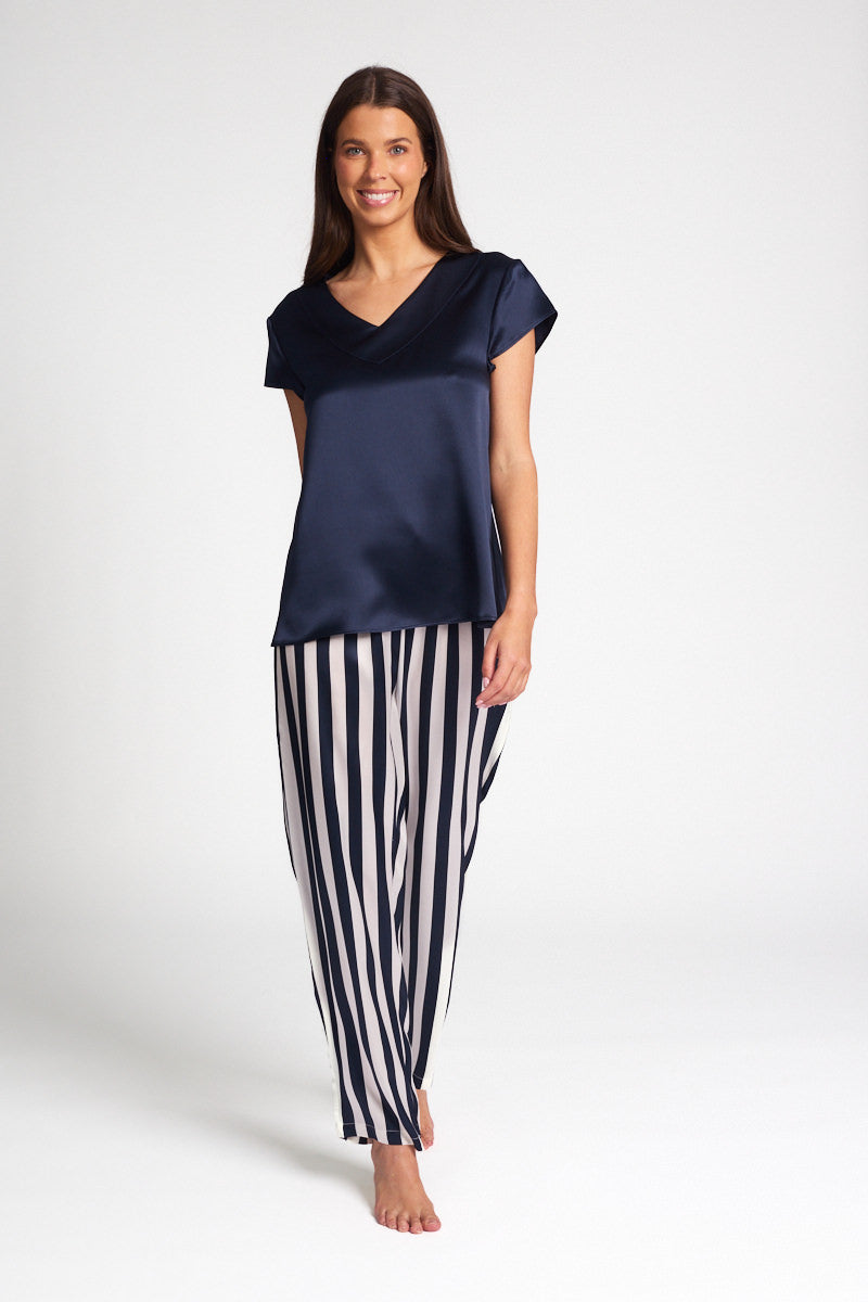 Silk Cap Sleeve Top Ivory