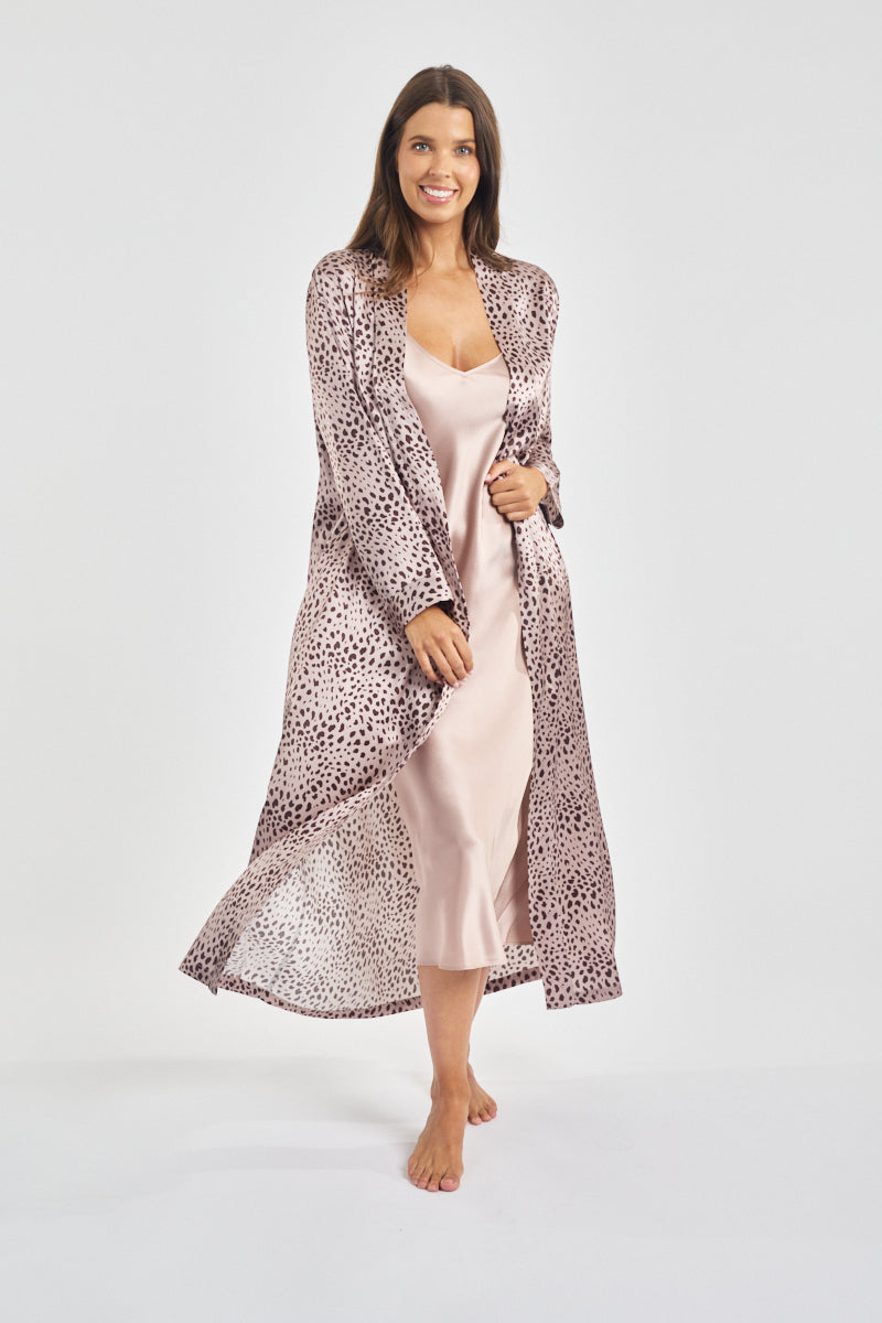 Silk Chemise 3/4 Length - Dove Marshmellow