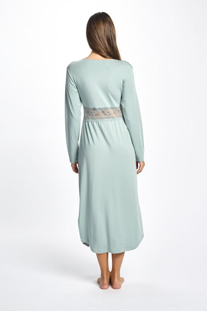 Butterfly Modal Long Sleeve Nightdress Tea