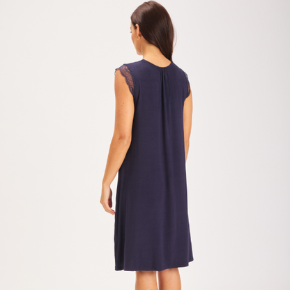 La Femme Modal Sleeveless Nightie Midnight