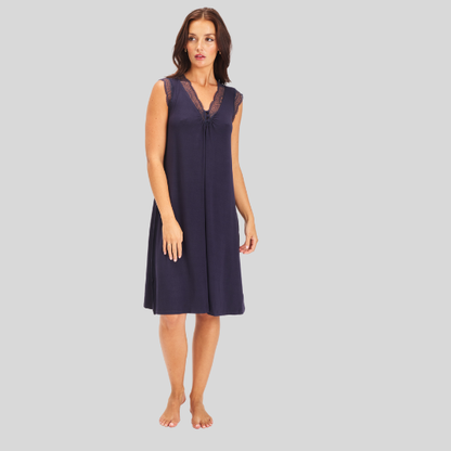 La Femme Modal Sleeveless Nightie Midnight