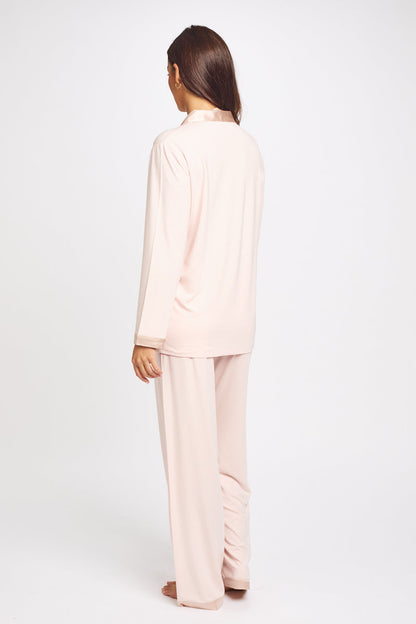 Premium Modal Silk Trim PJ Set Rosewater *Special