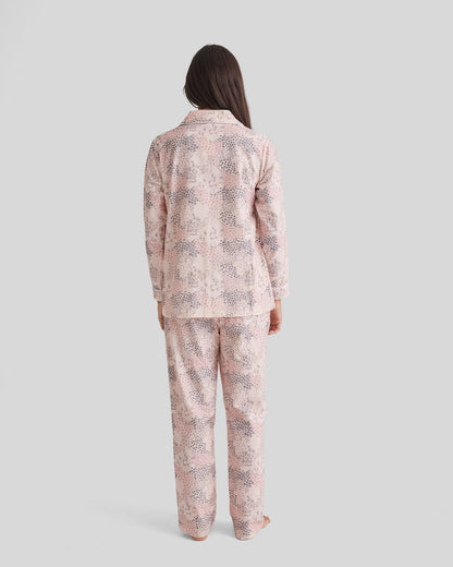 Brushed Cotton PJ Set Rosewater Garden