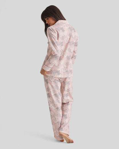 Brushed Cotton PJ Set Rosewater Garden