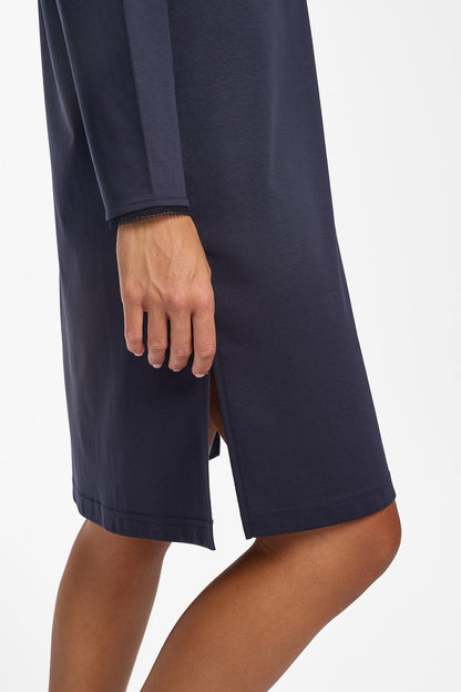 Supima Cotton Lace Trim Nightie Navy