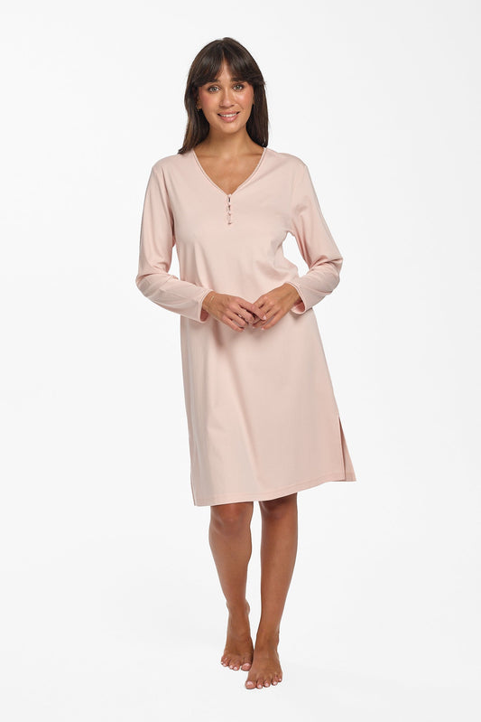 Supima Cotton Lace Trim Nightie Rosewater