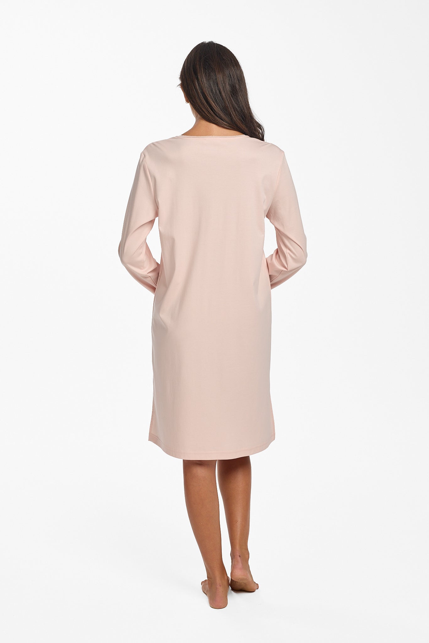 Supima Cotton Lace Trim Nightie Rosewater