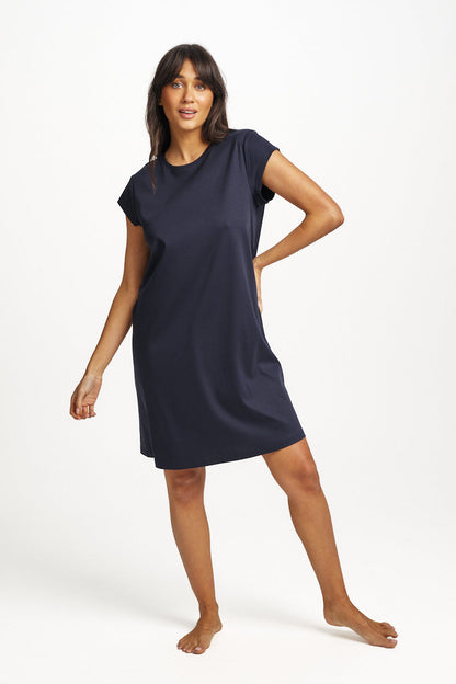 Supima Cap Sleeve Nightie Navy