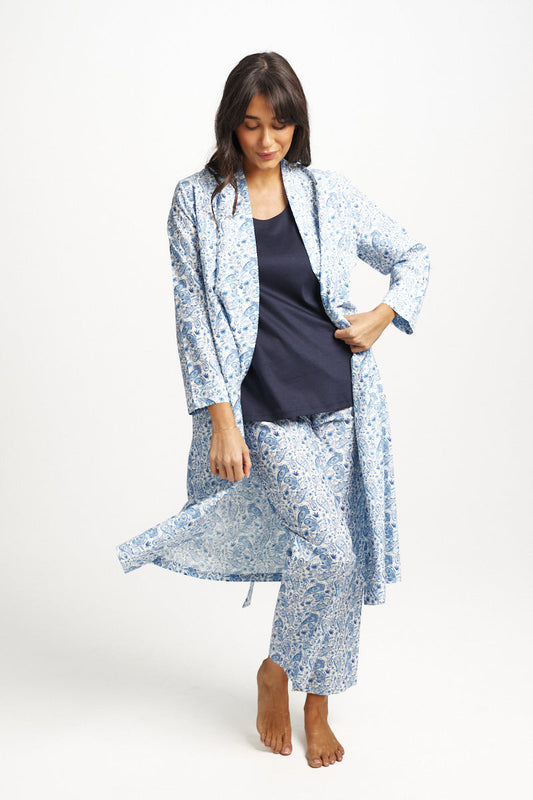 Cotton Silk Robe Paisley
