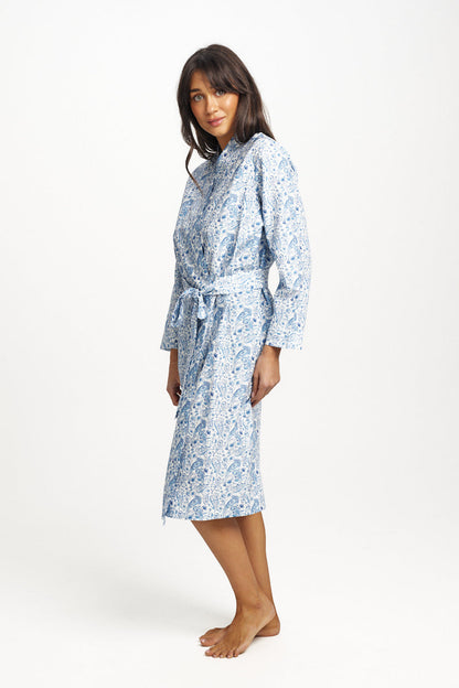 Cotton Silk Robe Paisley
