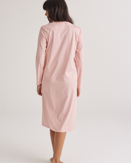 Supima Cotton Long Sleeve Tee Nightie Rosewater