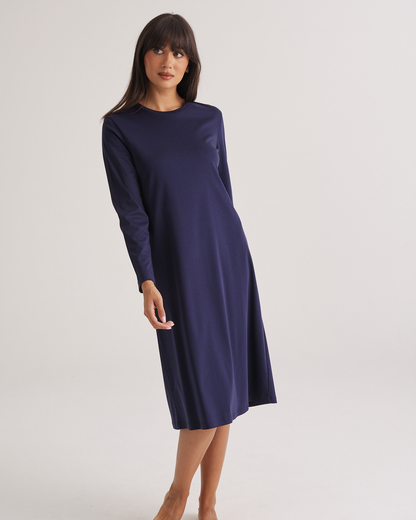 Supima Cotton Long Sleeve Tee Nightie Midnight