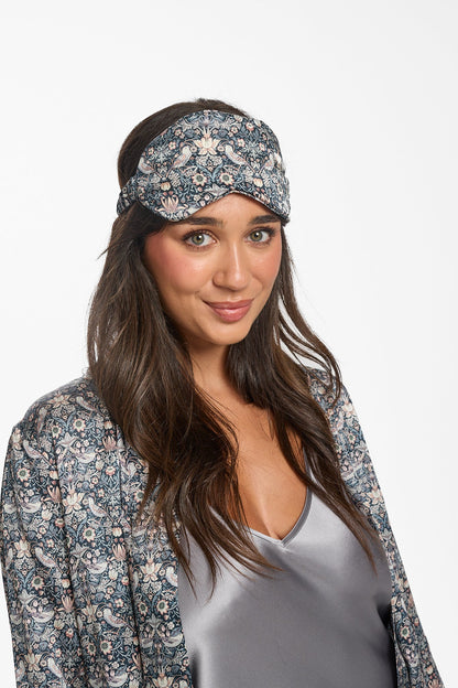 Silk Sleep Mask Gift Set -Strawberry Thief