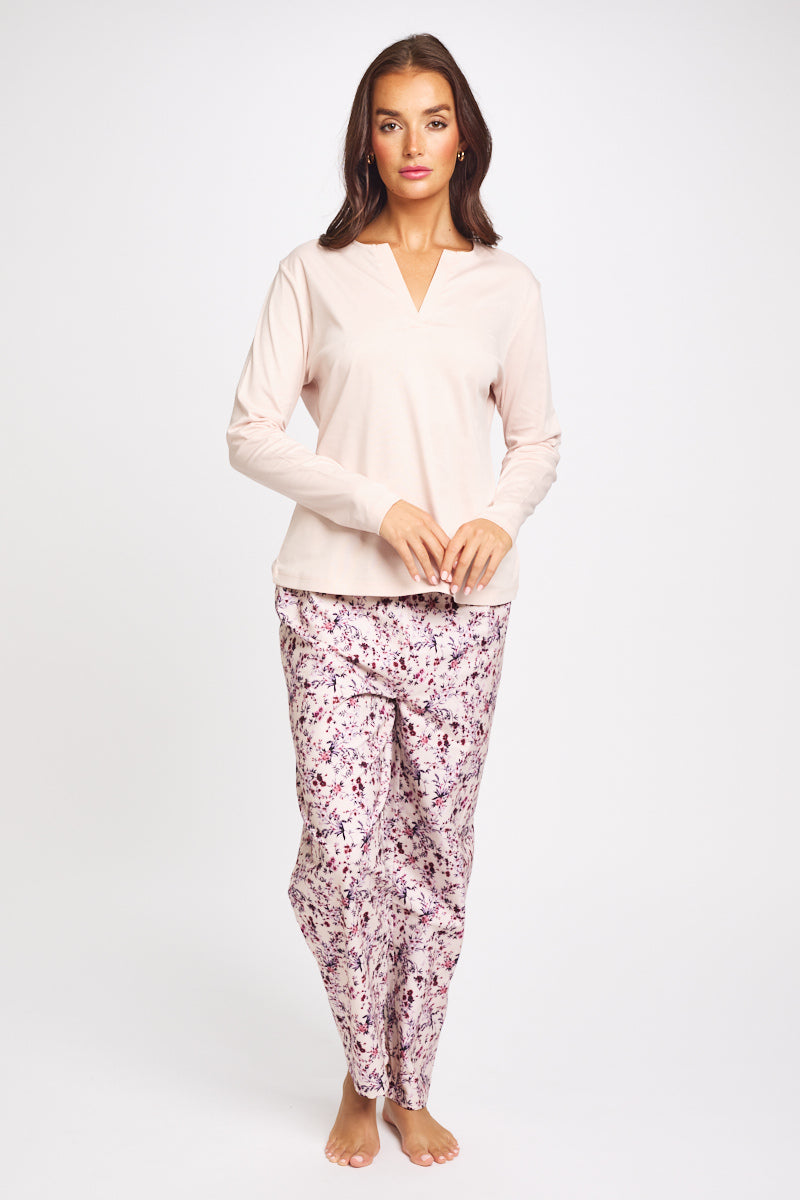 Brushed Cosy Cotton Pant Floral Offspring