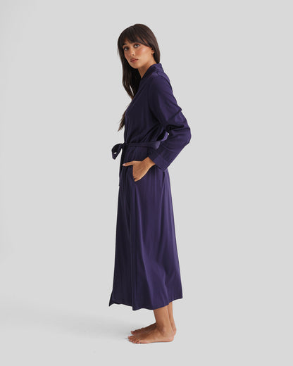 Supima Cotton Robe - Midnight