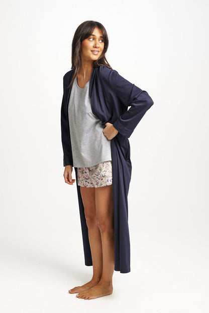 Supima Cotton Robe - Midnight