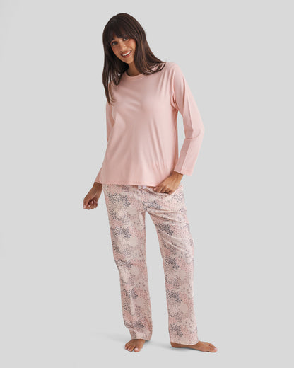 New Brushed Cotton PJ Pant Rosewater Garden