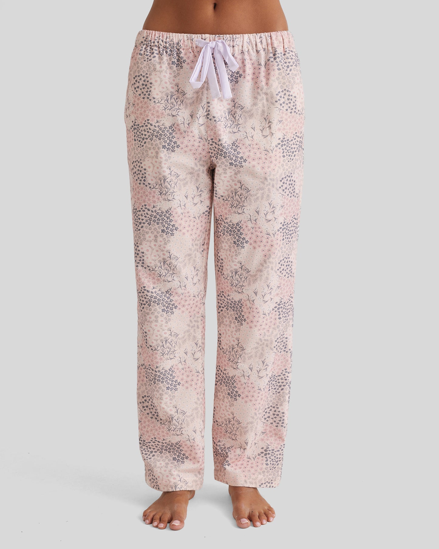 Brushed Cotton PJ Set Rosewater Garden