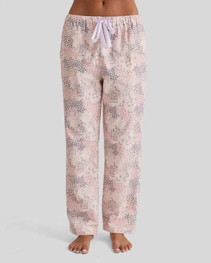 Brushed Cotton PJ Set Rosewater Garden